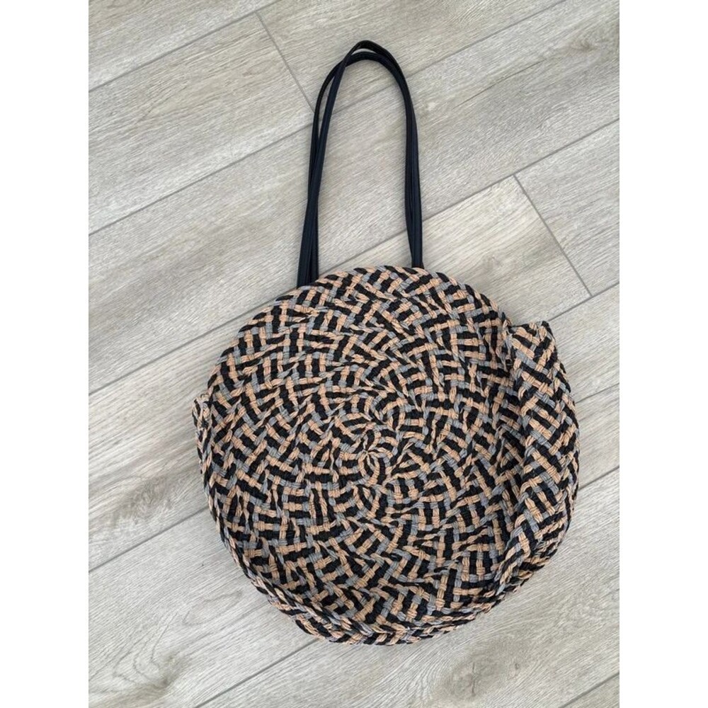 Retro Woven straw circle vegan Y2K HOBO